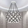 Lámparas colgantes lámpara de lámpara de lámpara posmoderna aluminio grande creatividad neta lámpara colgante sala de estar nórdica accesorios de deco en el hogar iluminación