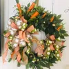 Dekorative Blumen Ostervordertürkranz künstlicher Blatt Karotten karner Druck handgefertigte Girlanden Festival Ornamente