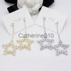 Charm Rhinestone Star Earrings for Women Pendant Big Dangle Jewelry Fashion Show Statement örhängen Tillbehör 2023 J230817