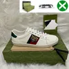 Womens Mens Shoes Bee Ace Sneakers Low Casual Shoe With Box Sports Trainers Designer Tiger Embroidered Black White Green Stripes jogging Woman