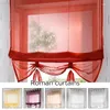 Gardinbindning Suspender Roman Window Shade Sheer Voile Valance Drape Blind For Kitchen Study Balkony