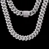 10mm isad ut Moissanite Diamond Real Cuban Necklace Chain Link Hip Hop Jewelry Choker 10K 14K Guld för Mens Rapper