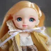 Куклы 16см голубые глаза Bjd Doll Lolita платье Bjd 13 совместная улыбка круглая лицо Toys Little Girl Full Set Pired на день рождения 230816