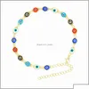 Pulseiras de charme pulseira de braceletes de bracelete de bracelete de esmalte o ouro azul más olho para mulheres sortudas para olhos de jóias de olhos de joalheria de joalhas Droga Otayz dh8p1