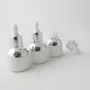 Storage Bottles 1000pcs/lot Wholesale 30ml White Glass Dropper Bottle With Shoulder And Silver Collar Bulb Essentian Oil