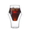 Bicchieri da vino tazza di caffè doppio in vetro resistenza ad alta temperatura per la casa moderna semplicità trasparente bocchetta per tè tazze d'acqua