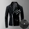 Men's Jackets Leather Red Jackets Men High Street Style Turn-down Neck Streetwear Mens Jackets and Coats Casacas Para Hombre mens clothing 230816