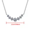 Kedjor 1.7CT All Moissanite Necklace for Women Smile Princesses Sparkling Diamond Pendant S925 Sterling Silver Plated Birthday Present