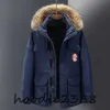 Giacca canadese di grafite Ash Canadian Down Far Levy Down Giacca da uomo Canadian Parka canadese 90% White Duck Down Coppia Collaggio Mink Coppia Dimensioni: S-5XL