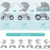 Strollers# New Luxury Baby Stroller Portable High Landscape Reversible Stroller Four wheels Strollers Travel Pram baby carriage R230817