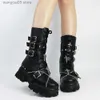 Boots Style gothique marque tout nouveau dropship vampire cosplay plateforme Femmes Mid-Calf Boots 2022 AUTUMNE HIVER STREET SHOOS BOOTS MOTORCYLE T230817