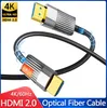 الألياف الضوئية كابل HDMI 4K 60Hz HDMI متمثل السرعة عالية السرعة 18GBPS HDR EARC HDMI 2.0 كابلات الألياف البصرية للتلفزيون 10M 15M 20M كابو