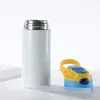 Прямые кружки 12 унций Сублимация Sippy Cup Cup Blank Blank Diy Water Tumbler с соломенной крышкой с переворачивающимися бутылками Neura