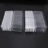Backwerkzeuge 300 Packungen Wachs Schmelze Muscheln Formen quadratisch 6 Hohlraum Clear Plastic Cubenschale für Kerzenseife