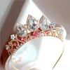 Clip per capelli Principesse corone per donne ragazze bambini Shiny Sinestone Tiaras semplici fasce per la testa di cristallo Bride Wedding Jewelry Accessorio