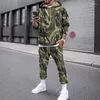 Men's Tracksuits Autumn Winter Outfit Men Tracksuit Hoodie Sets Camouflage Clothing Tactical Sweatshirts Pants 2Piece Oversized Hooded Sport