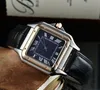 Dames Heren Tank Santos Horloge Mode Met Diamant Klassiek Panthere Roestvrij Staal Kwarts Edelsteen Voor Lady Gift Topkwaliteit Met Design Horloges Montres De Luxe