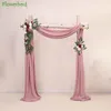Other Event Party Supplies Wedding Arch Artificial Flowers for Decoration Flower Swag and Semi Sheer Chiffon Table Runner Floral Ceremony 230816