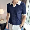 Polos de hombres de polos para hombres Camisas de polo de manga corta de verano para hombres Ropa de cuello de cuello delgado Fit Casual Topstees