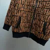 Giacca in maglia di marca di lusso f Jacquard varsity giacche designer Caldo cardigan cappotto inverno lana lana fenta