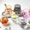 Vingglasögon värmebeständig transparent Phnom Penh Water Cup Diamond Shape Crystal Glass Tea Mugg för att dricka mjölk Beertea Juice