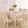 Tavolo da tavolo mesh in pizzo rosa elegante copertura da pranzo con stampa floreale a prova di polvere nuziale tovaglia rettangolare
