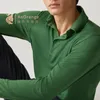 Heren Polos Spring en herfst Ronde Nek Slim Business Casual revershemd Zwart bruin groen wit