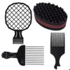Escovas de cabelo pick wide pente pente de plástico de 6 polegadas elevador para cabelos encaracolados Salão de cabeleireiro afro