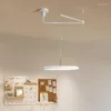 Kronleuchter nordischer Esstisch LED -Farbscheiben -Rock -Lampe moderne minimalistische Heimdekoration beweglicher langer Arm Kronleuchter