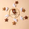 Wooden Baby Bed Bell Toys Crib Cartoon Bear Rattle Newborn Hanging Toys Montessori Educational Toys For Children Gift HKD230817