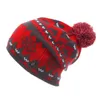 Шляпа шапочки для шапки с шапочкой/черепами для рождественских женщин теплый зимний вязаный катание на конькобежке шляп шляп