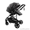 Poussettes # poussette de bébé 3 en 1 poussette pliant un enfant à deux côtés Four Seasons Kinderwagen Baby Carriage High Landscape nouveau-né voyageant R230817