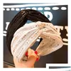 Acessórios para o cabelo Vintage Women Women Sticks Fashion Lace Girls Headband Designer para bandas de cabeça Droga Drop Drop Baby Kids Maternity Otykd