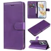 Plain PU Leather Wallet Cases For Samsung Galaxy S23 FE A25 5G A24 4G Huawei Honor 90 Lite Pro Phone Flip Cover Credit ID Card Slot TPU Book Mobile Phone Pouch Strap