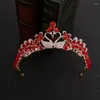 Hair Clips Princess Wedding Bridal Bridesmaid Tiara Crown Headband Girls Crystal Rhinestone Jewelry Accessories Bride Head Ornament