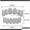 Grillz Dental Grills Hip Hop Bracesエキゾチックな感情環境ヒップホップジュエリー18K歯Grillz Caps Brace 2 Colors Accessories WC DHSNE