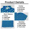 Men's Casual Shirts Blue And Yellow Daisy Vintage Floral Vacation Shirt Summer Novelty Blouses Man Pattern Plus Size
