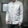 Herrenjacken Herbst- und Winter -Retro -Baumwollschicht Tanganzug Hanfu Chinesische Teller -Schnalle Orientalische Bomberjacke großer Größe