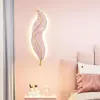 Wall Lamp Luxury Modern Feather Bedroom Bedside Nordic Living Room Tv Background Decorative Indoor Lighting For Home