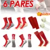 Sports Socks 6 Piece Set Non-Slip Soccer Sports Socks Shin Guards Tennis Basketball Football Leg Cover Wrist Protection Sports Bandage 230816