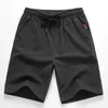 Men's Shorts Lanyard Pocket Solid Color Casual Men Light Cotton Linen Beach Gym Sweatpants Man Clothing 2023 Summer#3