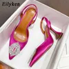 New Autumn Design Silk Women Pumps Crystal Strange Style High Heels Comfortable Party Wedding Bride Shoes 230807