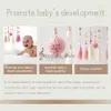 1PCS NOWOŚĆ BOHO Wood Baby Crib Rattle Zabawki z frędzlami Drewniany łóżko Wspornik Nordic Hanging Deck Akcesoria Prezenty HKD230817