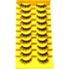 False Eyelashes New10 Pairs Lashes manga Lashes 3D Clear Band Lashes Natural Look Wispy Mink Eyelashes Fluffy Cat Eye Lashes Pack Fake Eyelashes HKD230817