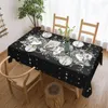 Pable de tela Rectangular ajustado Triple Moon Goddess Midnight Shimmer Aceit Tablecloth Outdoor 40 "-44" Cubierta