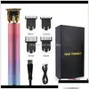 Haartrimmer gesneden 0 mm T-mes Clippers Elektrische USB Oplaadbare batterij Boeddha Oilkop Professionele mannen Hg7di OO8KA Drop Delivery P Dhopn