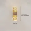 Duvar lambası Nordic Led Altın Kristal Cam Paslanmaz Çelik Modern Lüks Restoran Koridor Arka Plan Merdiven