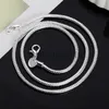 Pendant Necklaces AGTEFFER 925 Silver 1MM/2MM/3MM Snake Chain Necklace For Men Women Silver Necklaces Fashion Jewelry J230817