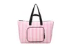 Duffel Bags Iconic Pink Stripe Packable Duffle Travel Tote Bag Foldable Shopper