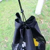 Storage Bags Mesh Heavy Duty Large Basketball Bag Drawstring Design Portable Shoulder Football Carry Soccer Carrying Sack